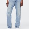 Railroad Striped Straight Carpenter Jeans