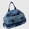 Two-Tone Denim Weekender Bag