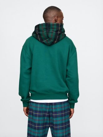 Vintage Soft Striped Logo Hoodie