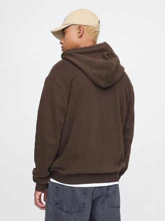 Vintage Soft Waffle-Lined Zip Hoodie