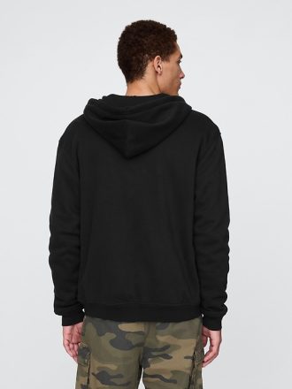 Vintage Soft Waffle-Lined Zip Hoodie