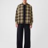 Waffle-Knit Flannel Shirt