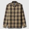 Waffle-Knit Flannel Shirt