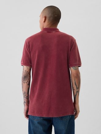 Washed Pique Polo Shirt