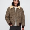 Wool-Blend Houndstooth Bomber Jacket
