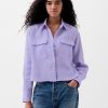 100% Linen Cropped Shirt