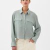 100% Linen Cropped Shirt