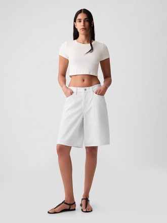 11.5″ Mid Rise Longline Denim Shorts