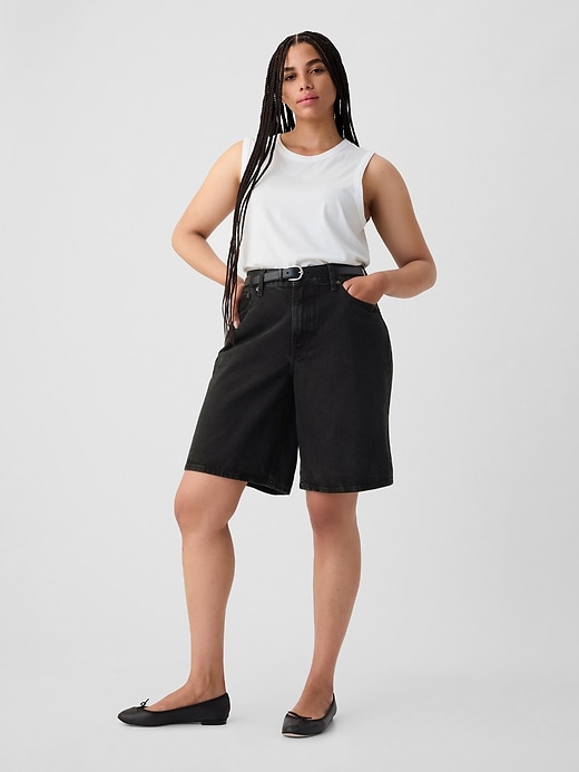 11.5″ Mid Rise Longline Denim Shorts 11.5″ Mid Rise Longline Denim Shorts