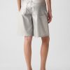 11.5″ Mid Rise Metallic Longline Denim Shorts