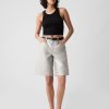 11.5″ Mid Rise Metallic Longline Denim Shorts