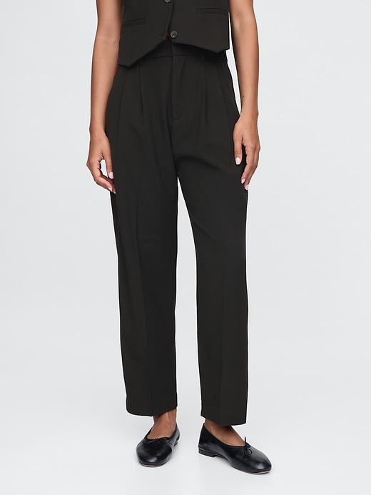 365 High Rise Brushed Twill Pleated Taper Trousers 365 High Rise Brushed Twill Pleated Taper Trousers