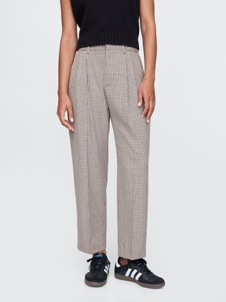 365 High Rise Brushed Twill Pleated Taper Trousers