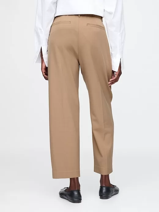 365 High Rise Brushed Twill Pleated Taper Trousers 365 High Rise Brushed Twill Pleated Taper Trousers