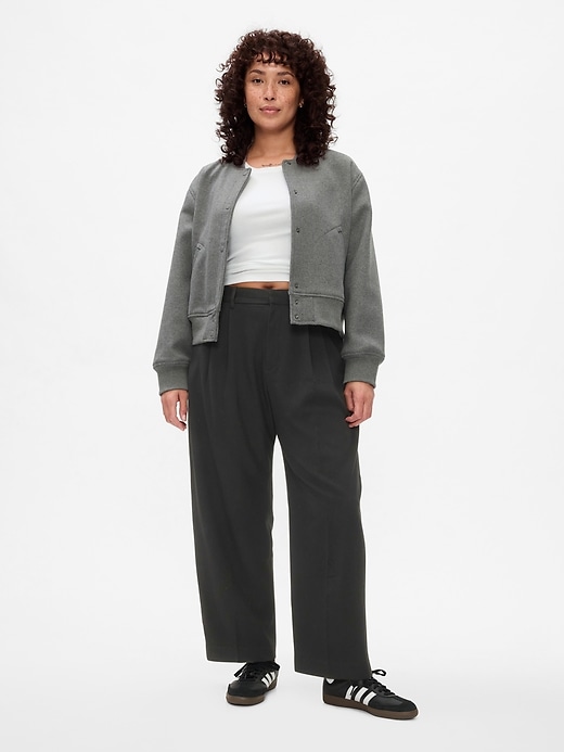 365 High Rise Brushed Twill Pleated Taper Trousers 365 High Rise Brushed Twill Pleated Taper Trousers