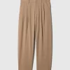 365 High Rise Brushed Twill Pleated Taper Trousers 365 High Rise Brushed Twill Pleated Taper Trousers