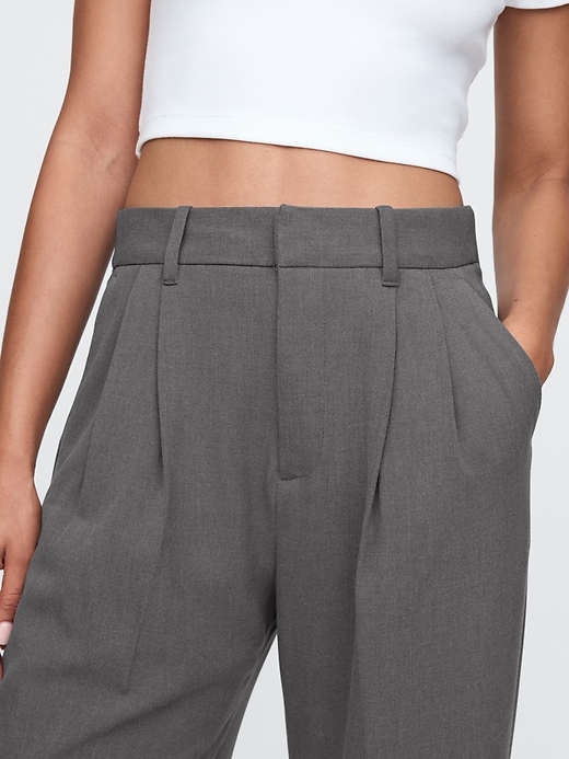 365 High Rise Brushed Twill Pleated Taper Trousers 365 High Rise Brushed Twill Pleated Taper Trousers