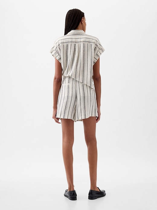 365 High Rise Linen-Blend Shorts 365 High Rise Linen-Blend Shorts