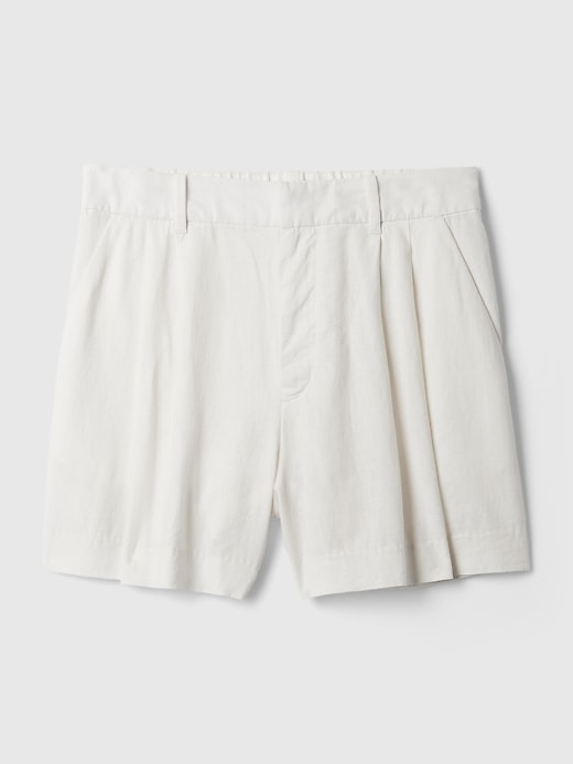 365 High Rise Linen-Blend Shorts 365 High Rise Linen-Blend Shorts