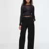 365 Mid Rise Satin-Trim Trousers