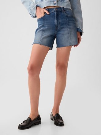 4″ High Rise Girlfriend Denim Shorts