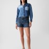 4″ High Rise Girlfriend Denim Shorts