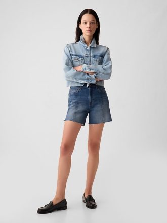 4″ High Rise Girlfriend Denim Shorts