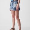 4″ Low Rise Stride Patchwork Denim Shorts