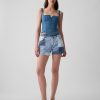 4″ Low Rise Stride Patchwork Denim Shorts