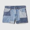 4″ Low Rise Stride Patchwork Denim Shorts