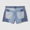 4″ Low Rise Stride Patchwork Denim Shorts