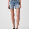 5″ Mid Rise Denim Girlfriend Shorts