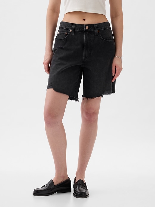 8″ Mid Rise ’90s Loose Denim Bermuda Shorts 8″ Mid Rise ’90s Loose Denim Bermuda Shorts