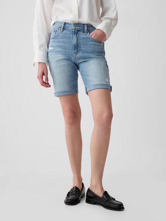 9″ High Rise Bermuda Shorts