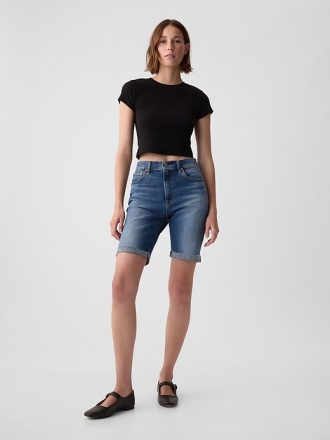 9″ High Rise Bermuda Shorts