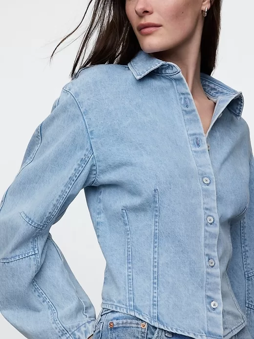 Barrel-Sleeve Denim Shirt Barrel-Sleeve Denim Shirt