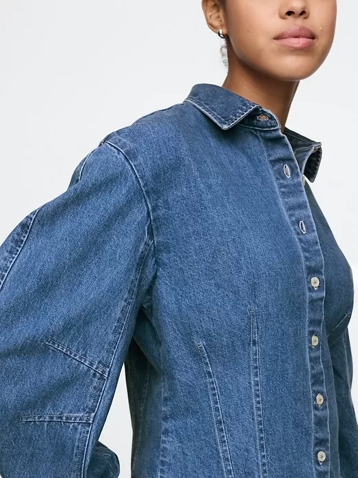 Barrel-Sleeve Denim Shirt Barrel-Sleeve Denim Shirt
