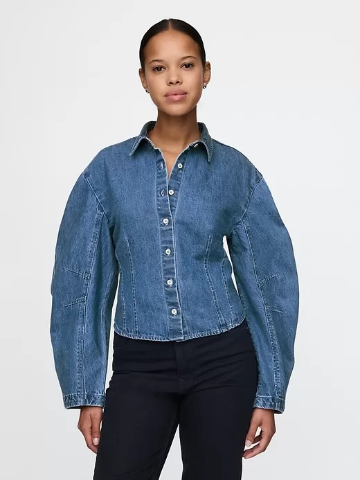Barrel-Sleeve Denim Shirt Barrel-Sleeve Denim Shirt