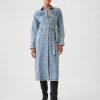 Belted Denim Midi Dress