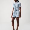Belted Denim Romper