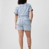 Belted Denim Romper