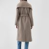 Belted Double-Faced Wool Scarf Coat