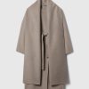 Belted Double-Faced Wool Scarf Coat