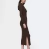 Boatneck Rib Midi Sweater Dress