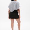 Button-Front Mini Skirt