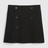 Button-Front Mini Skirt
