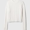 Cable-Knit Cropped Sweater
