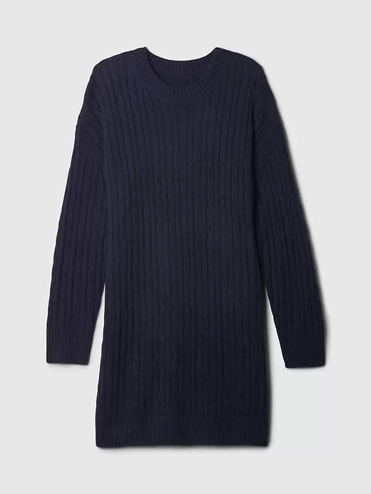CashSoft Cable-Knit Mini Sweater Dress CashSoft Cable-Knit Mini Sweater Dress