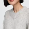 CashSoft Cropped High V-Neck Sweater