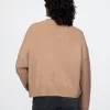 CashSoft Cropped High V-Neck Sweater